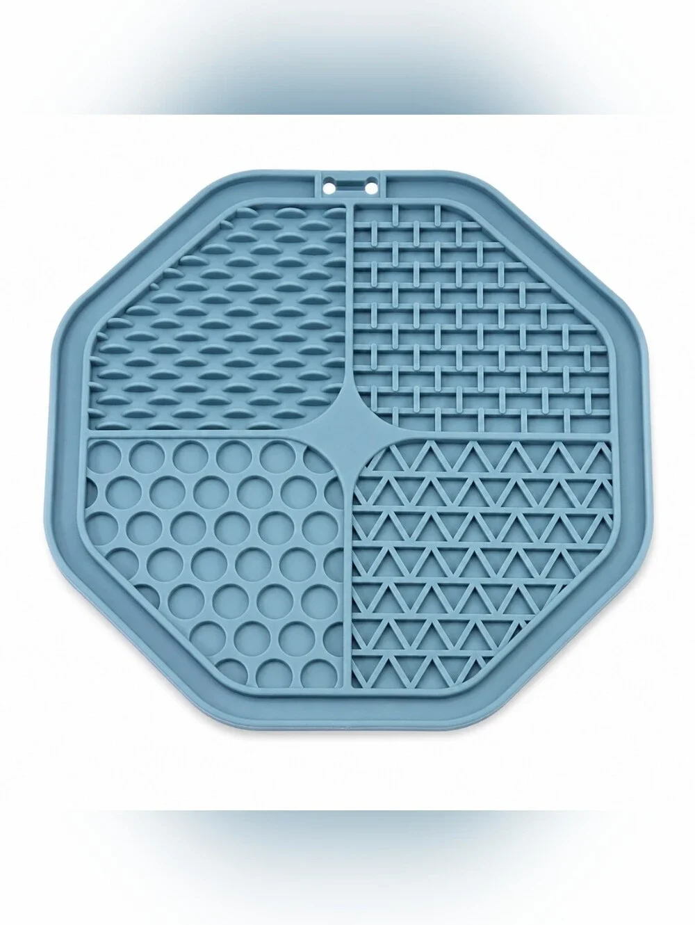 Silicone‎ Pet Lick Mat Slow Feeder Enrichment Mat for Dogs & Cats Blue 6.5